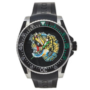  Shop Authentic Gucci Dive Tiger Black Dial Black Rubber Strap Watch For Men - YA136318 - Luxxuri