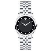  Shop Authentic Movado Museum Classic Black Dial Silver Steel Strap Watch For Women - 0606858 - Luxxuri
