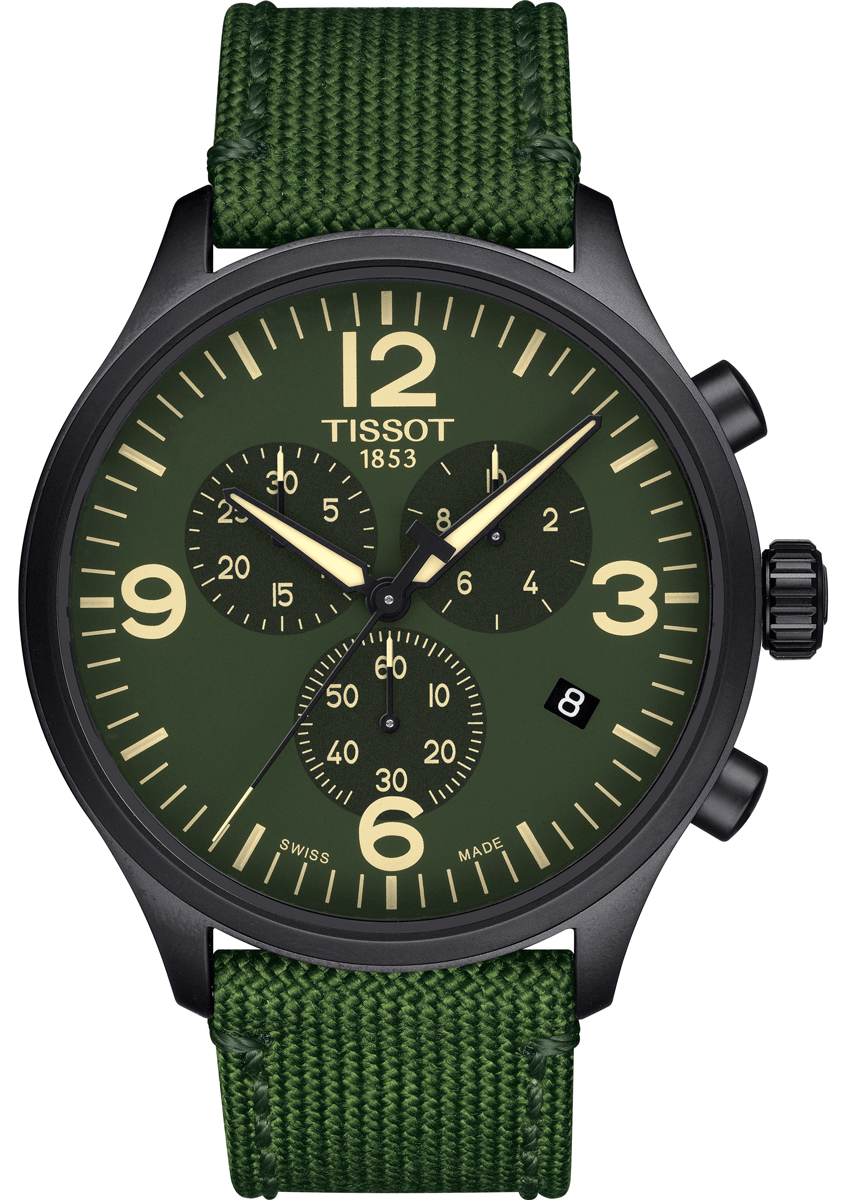  Shop Authentic Tissot Chrono XL Green Dial Green NATO Strap Watch For Men - T116.617.37.097.00 - Luxxuri