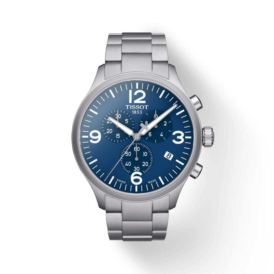  Shop Authentic Tissot T Sport Chrono XL Chronograph Blue Dial Silver Steel Strap Watch For Men - T116.617.11.047.00 - Luxxuri