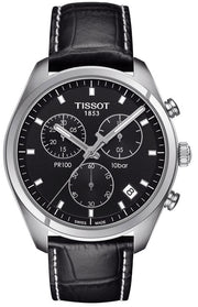  Shop Authentic Tissot PR 100 Chronograph Black Dial Black Leather Strap Watch For Men - T101.417.16.051.00 - Luxxuri