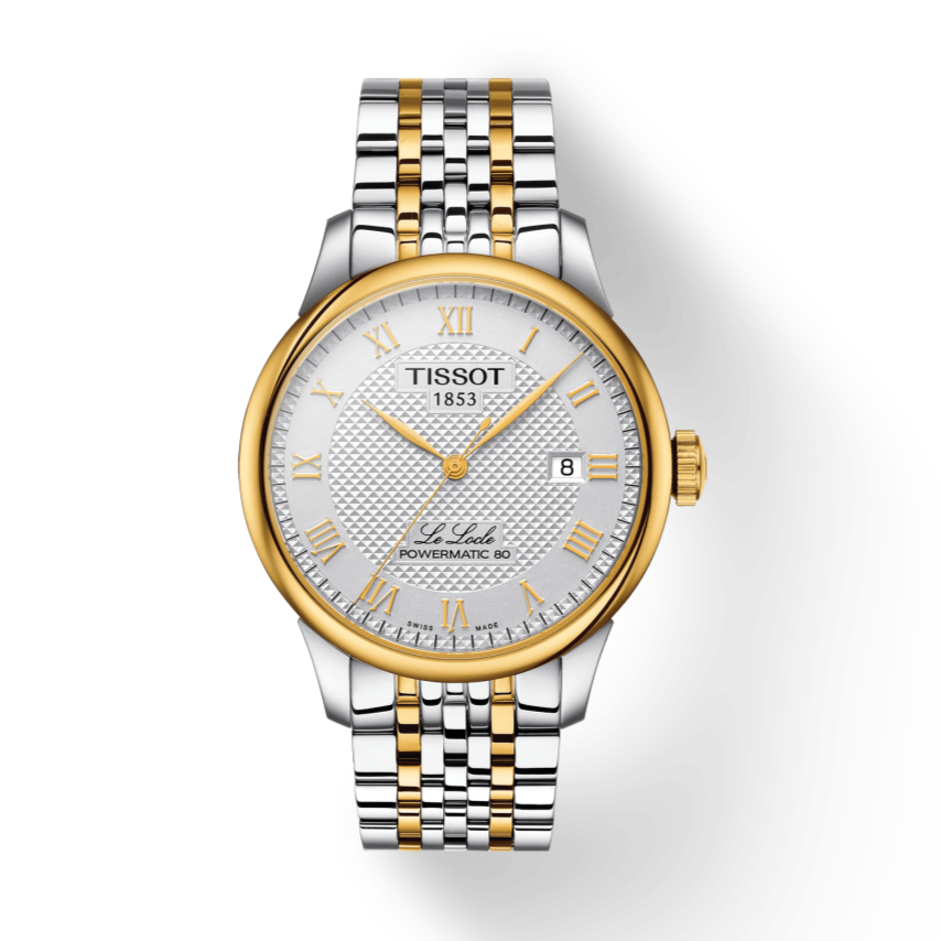  Shop Authentic Tissot T Classic Le Locle Powermatic 80 Silver Dial Two Tone Steel Strap Watch For Men - T0064072203301 - Luxxuri