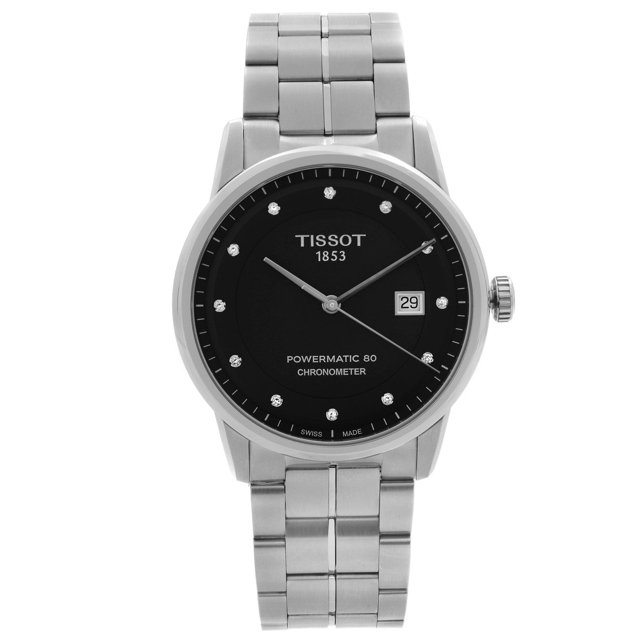  Shop Authentic Tissot T Classic Luxury Powermatic 80 Black Dial Silver Steel Strap Watch For Men - T086.408.11.056.00 - Luxxuri