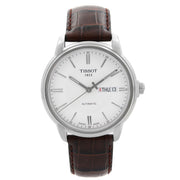  Shop Authentic Tissot Automatics III Steel White Dial Brown Leather Strap Watch For Men - T065.430.16.031.00 - Luxxuri