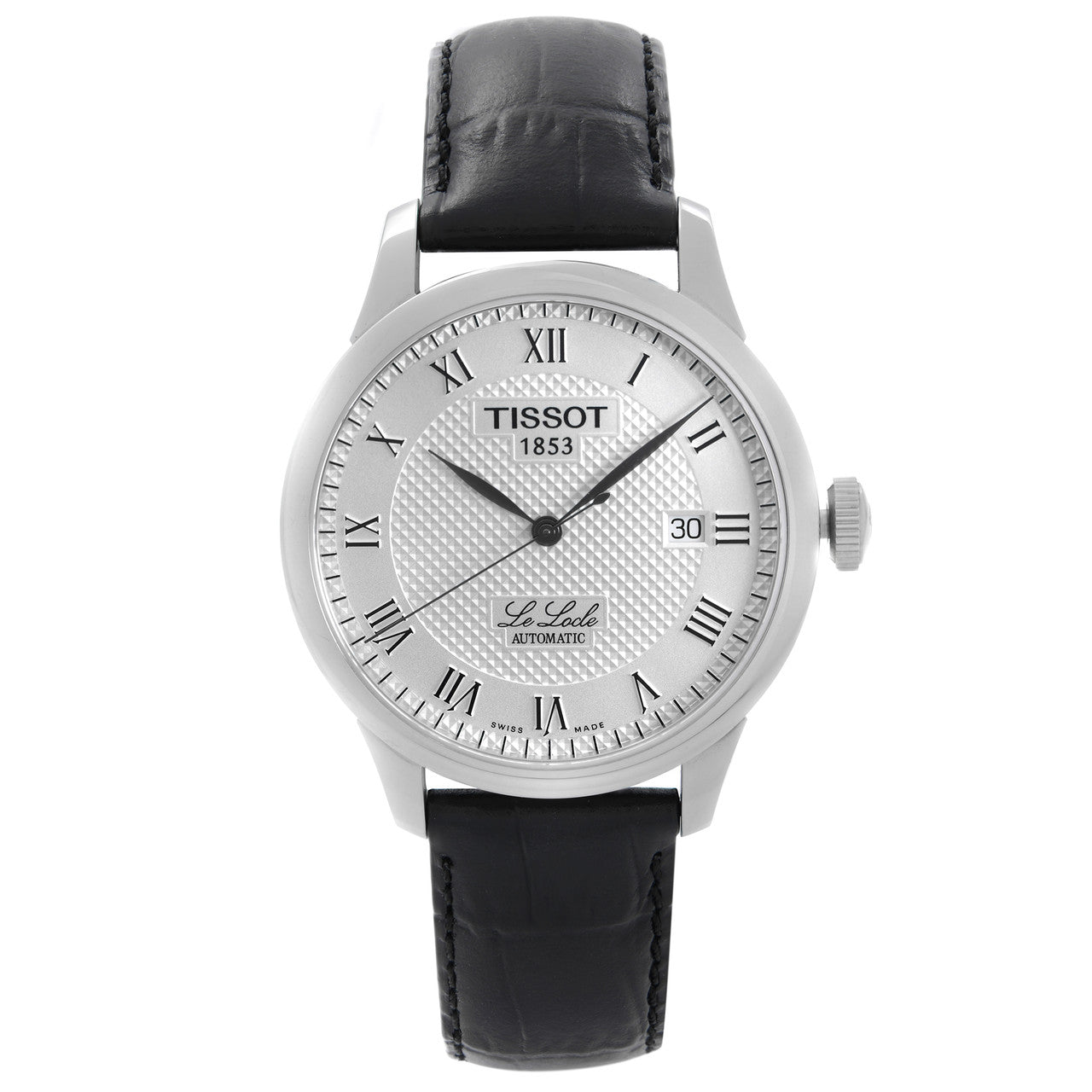  Shop Authentic Tissot T Classic Le Locle Automatic Silver Dial Black Leather Strap Watch For Men - T41.1.423.33 - Luxxuri