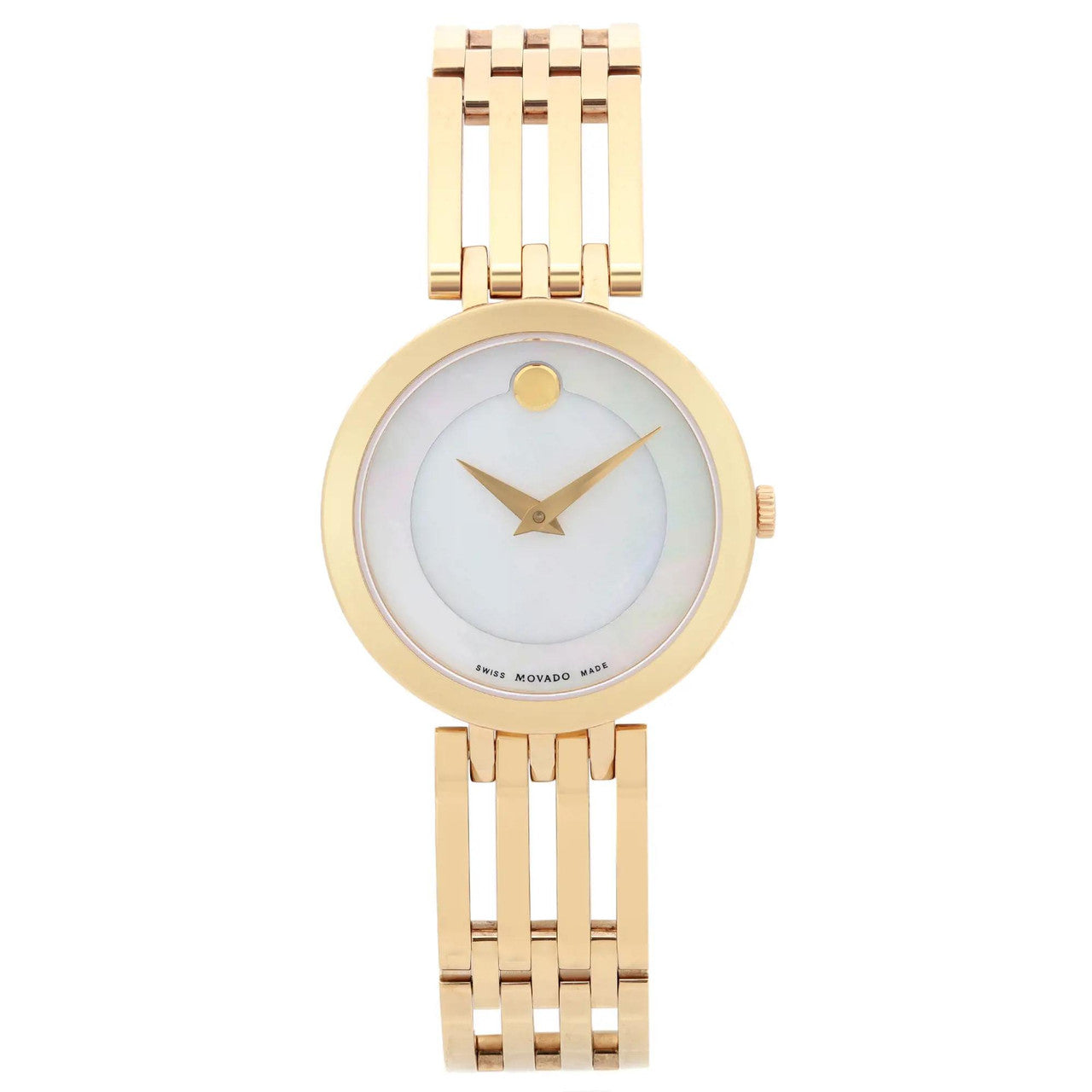  Shop Authentic Movado Esperanza 28mm Mother of Pearl Dial Gold Steel Strap Watch For Women - 0607054 - Luxxuri