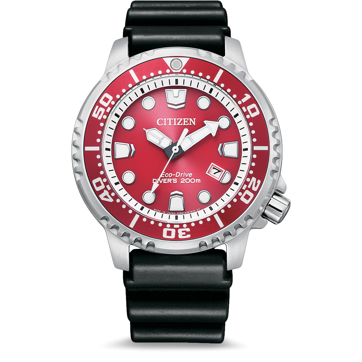  Shop Authentic Citizen Eco Drive Promaster Marine Red Dial Black Rubber Strap Watch For Men - BN0159-15X - Luxxuri