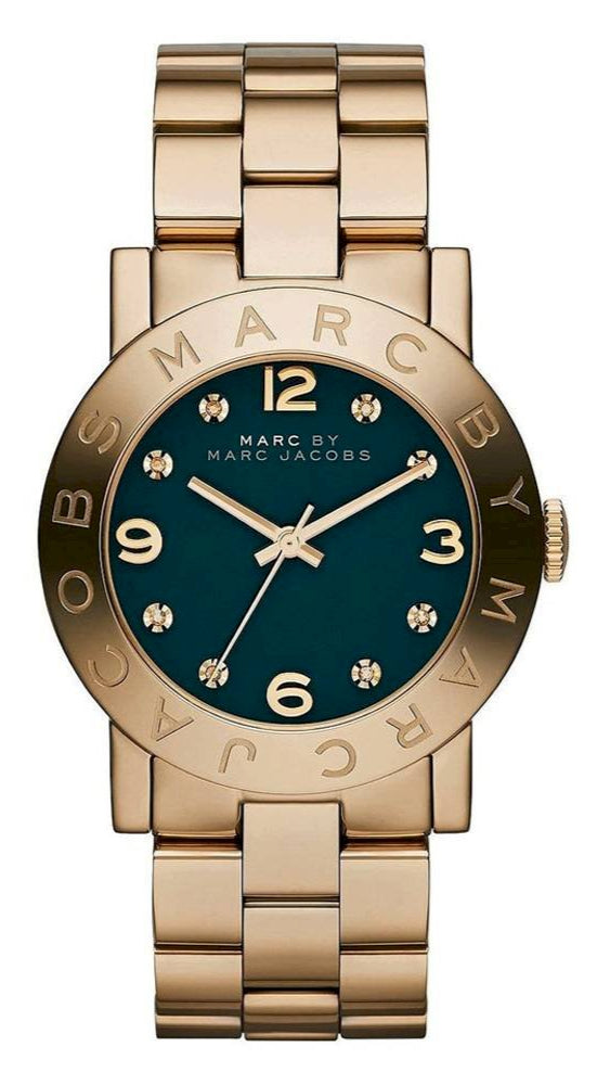  Shop Authentic Marc Jacobs Amy Green Dial Gold Steel Strap Watch for Women - MBM8609 - Luxxuri