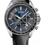  Shop Authentic Hugo Boss Driver Sport Chronograph Blue Dial Black Leather Strap Watch for Men - 1513077 - Luxxuri