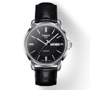  Shop Authentic Tissot Automatics III Day Date Black Dial Black Leather Strap Watch For Men - T065.430.16.051.00 - Luxxuri