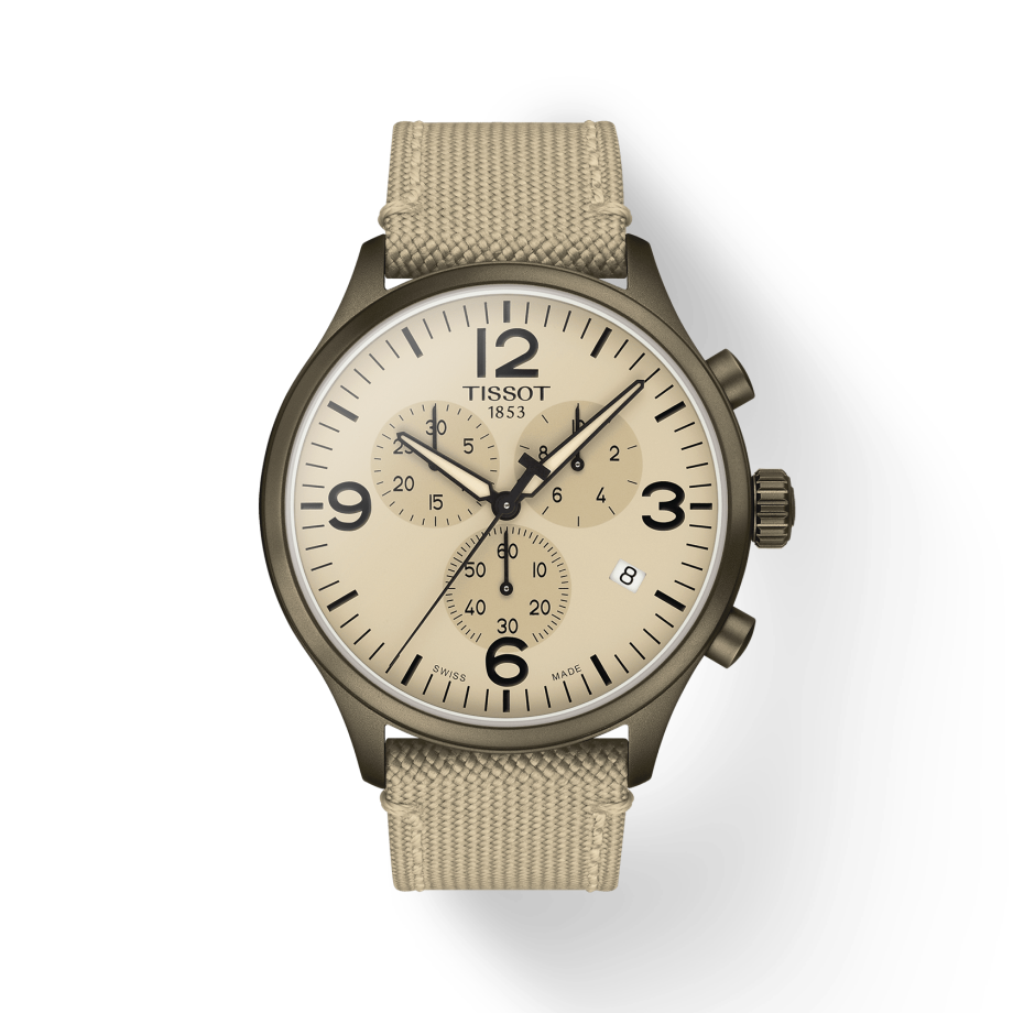  Shop Authentic Tissot Chrono XL Beige Diag Beige NATO Strap Watch For Men - T116.617.37.267.01 - Luxxuri