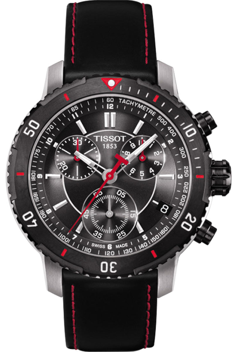  Shop Authentic Tissot T Sport PRS 200 Chronograph Grey Dial Black Leather Strap Watch For Men - T067.417.26.051.00 - Luxxuri