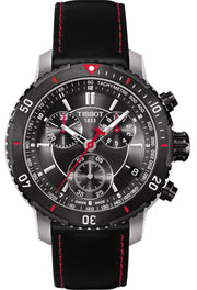  Shop Authentic Tissot T Sport PRS 200 Chronograph Grey Dial Black Leather Strap Watch For Men - T067.417.26.051.00 - Luxxuri