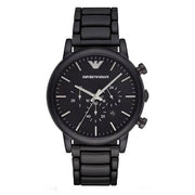  Shop Authentic Emporio Armani Luigi Chronograph Black Dial Black Stainless Steel Watch For Men - AR1895 - Luxxuri