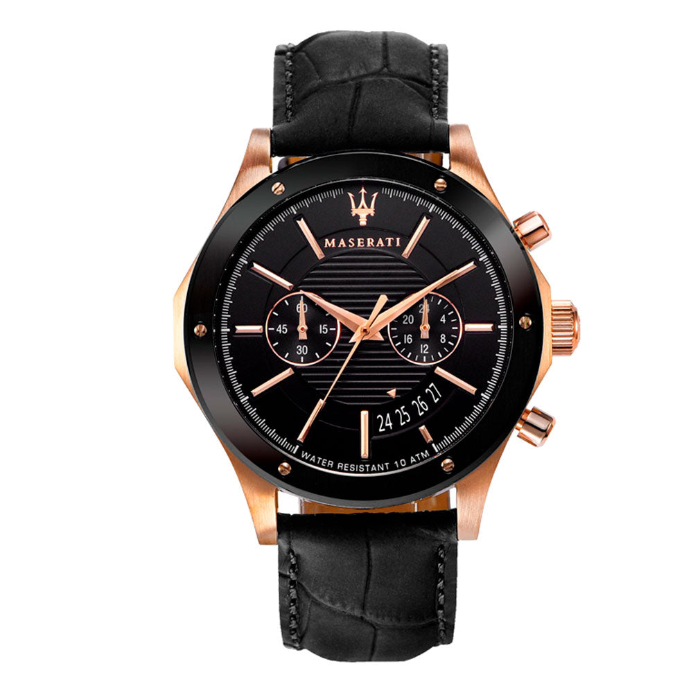  Shop Authentic Maserati Circuito Black Dial Black Leather Strap Watch For Men - R8871627001 - Luxxuri