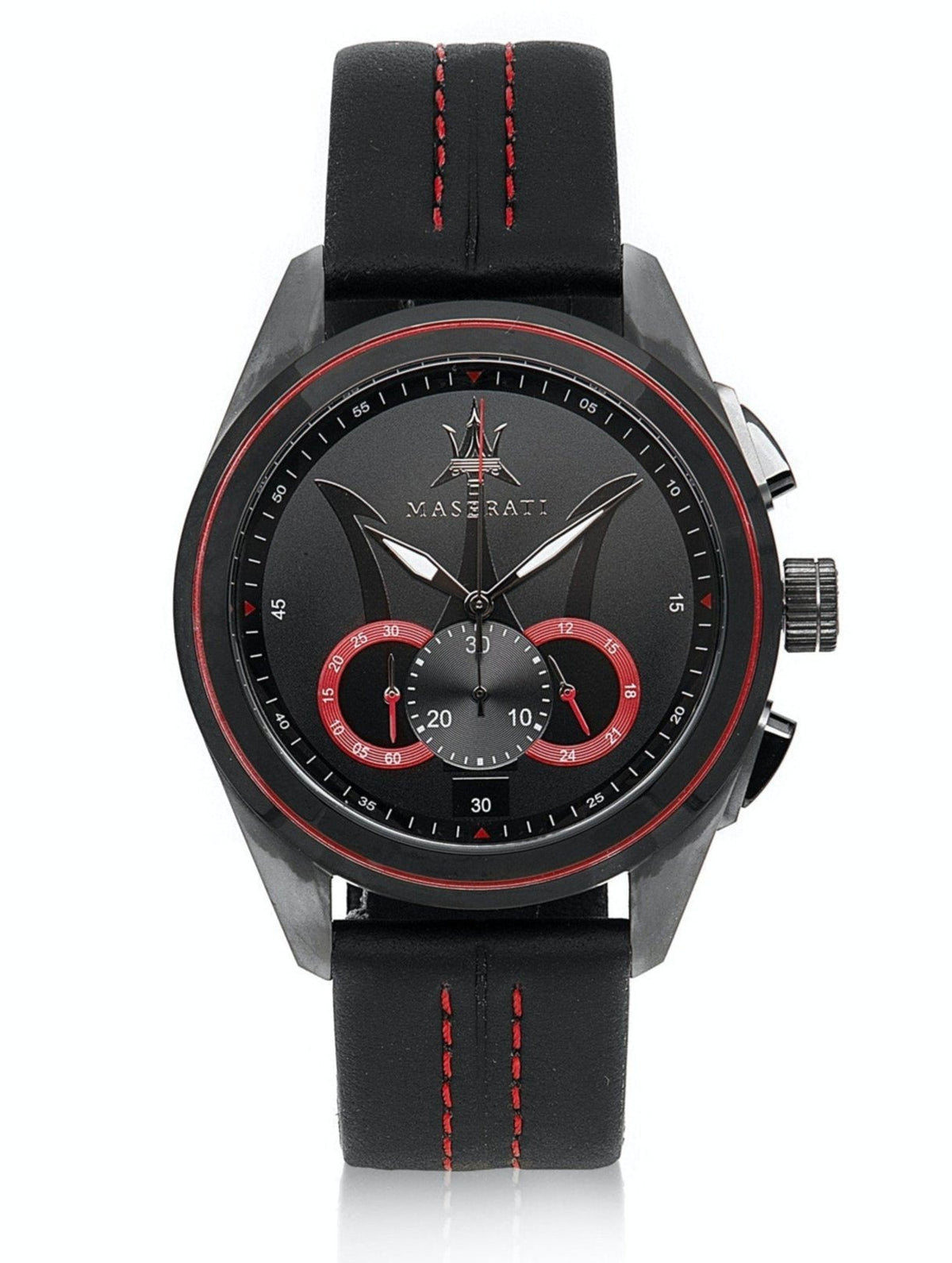  Shop Authentic Maserati Traguardo Chronograph Black Dial Black Leather Strap Watch for Men - R8871612023 - Luxxuri