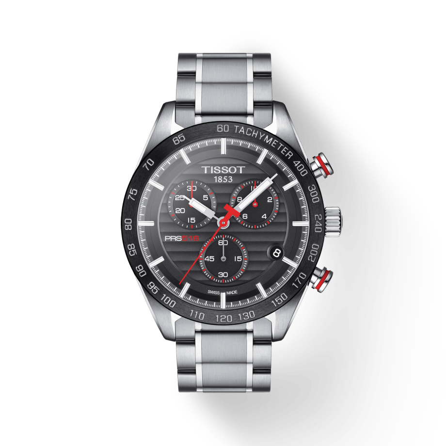  Shop Authentic Tissot T Sport PRS 516 Chronograph Black Dial Silver Steel Strap Watch For Men - T100.417.11.051.01 - Luxxuri