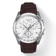  Shop Authentic Tissot Couturier Chronograph White Dial Brown Leather Strap Watch For Men - T035.617.16.031.00 - Luxxuri