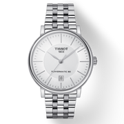  Shop Authentic Tissot T Classic Carson Premium Powermatic 80 White Dial Silver Steel Strap Watch For Men - T122.407.11.031.00 - Luxxuri