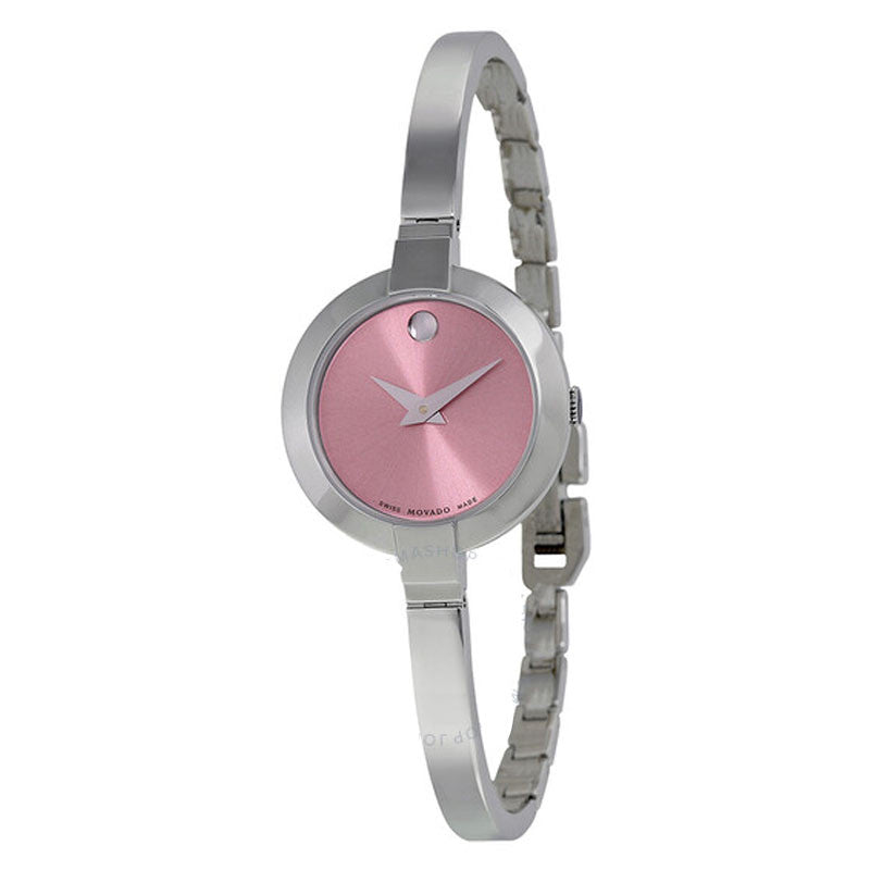  Shop Authentic Movado Bela Museum Pink Dial Silver Steel Strap Watch For Women - 0606596 - Luxxuri