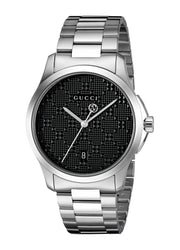  Shop Authentic Gucci G Timeless Quartz Stainless Steel Black Dial 27mm Watch For Men - YA126522 - Luxxuri