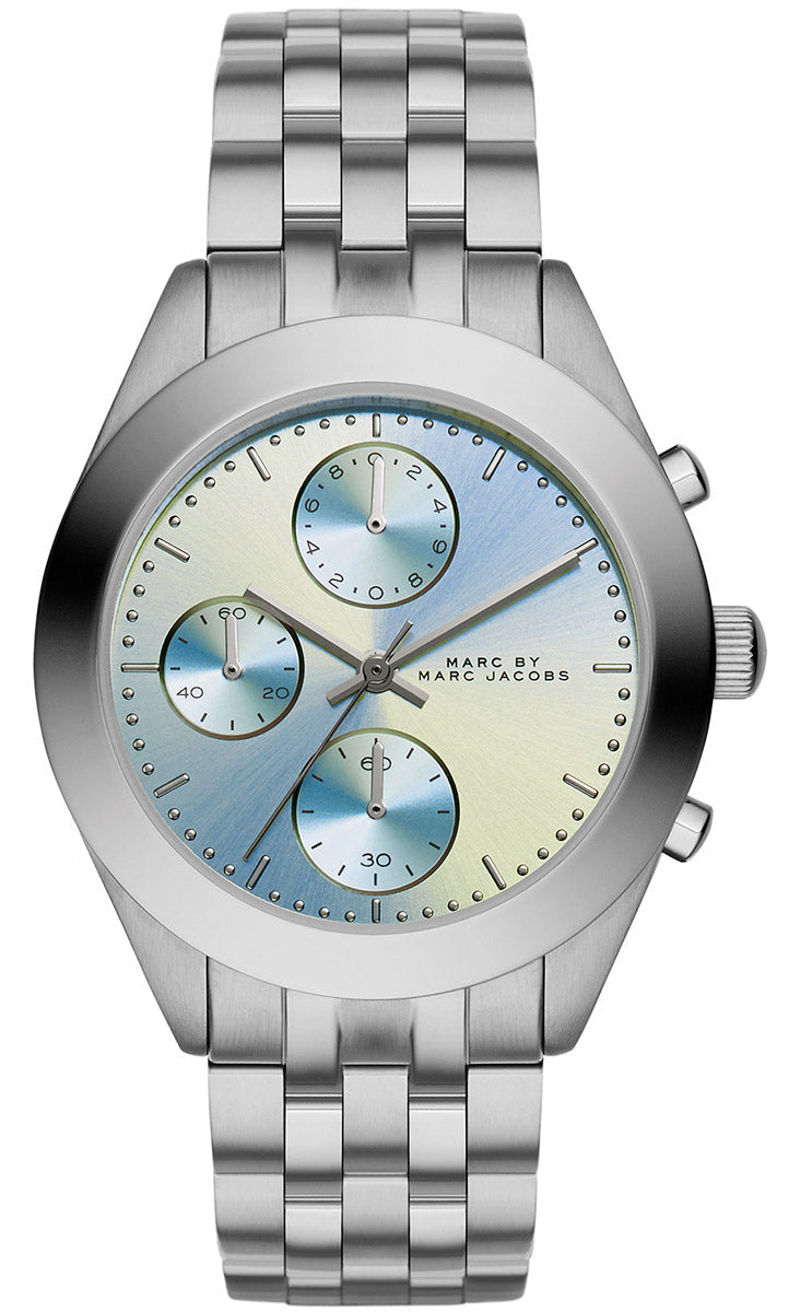  Shop Authentic Marc Jacobs Peeker Chronograph Silver Dial Silver Steel Strap Watch for Women - MBM3371 - Luxxuri