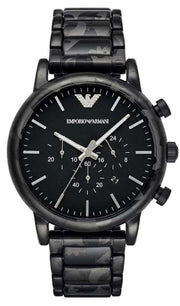  Shop Authentic Emporio Armani Luigi Chronograph Black Dial Black Steep Strap Watch For Men - AR11045 - Luxxuri