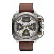  Shop Authentic Diesel BAMF Chronograph Beige Dial Brown Leather Strap Watch For Men - DZ7343 - Luxxuri