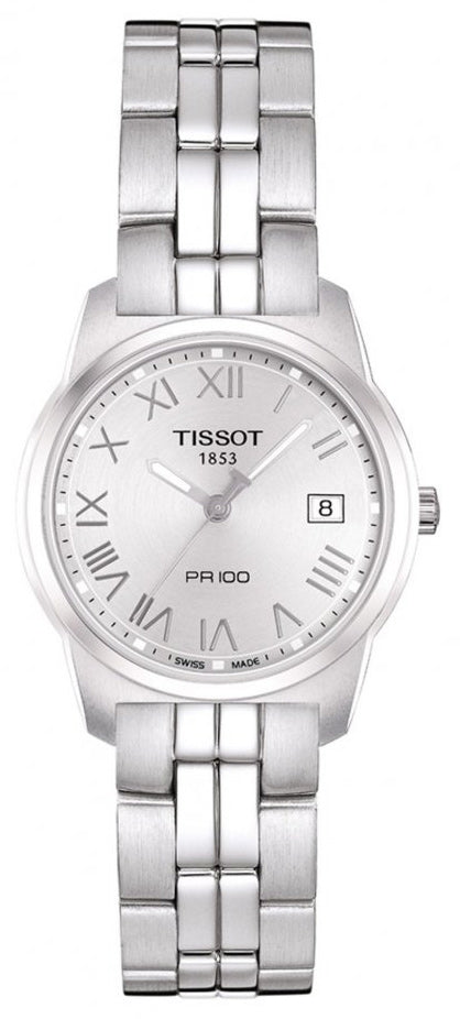  Shop Authentic Tissot T Classic PR100 Silver Dial Silver Steel Strap Watch For Women - T049.210.11.033.00 - Luxxuri