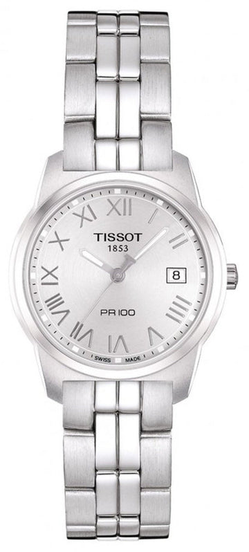  Shop Authentic Tissot T Classic PR100 Silver Dial Silver Steel Strap Watch For Women - T049.210.11.033.00 - Luxxuri