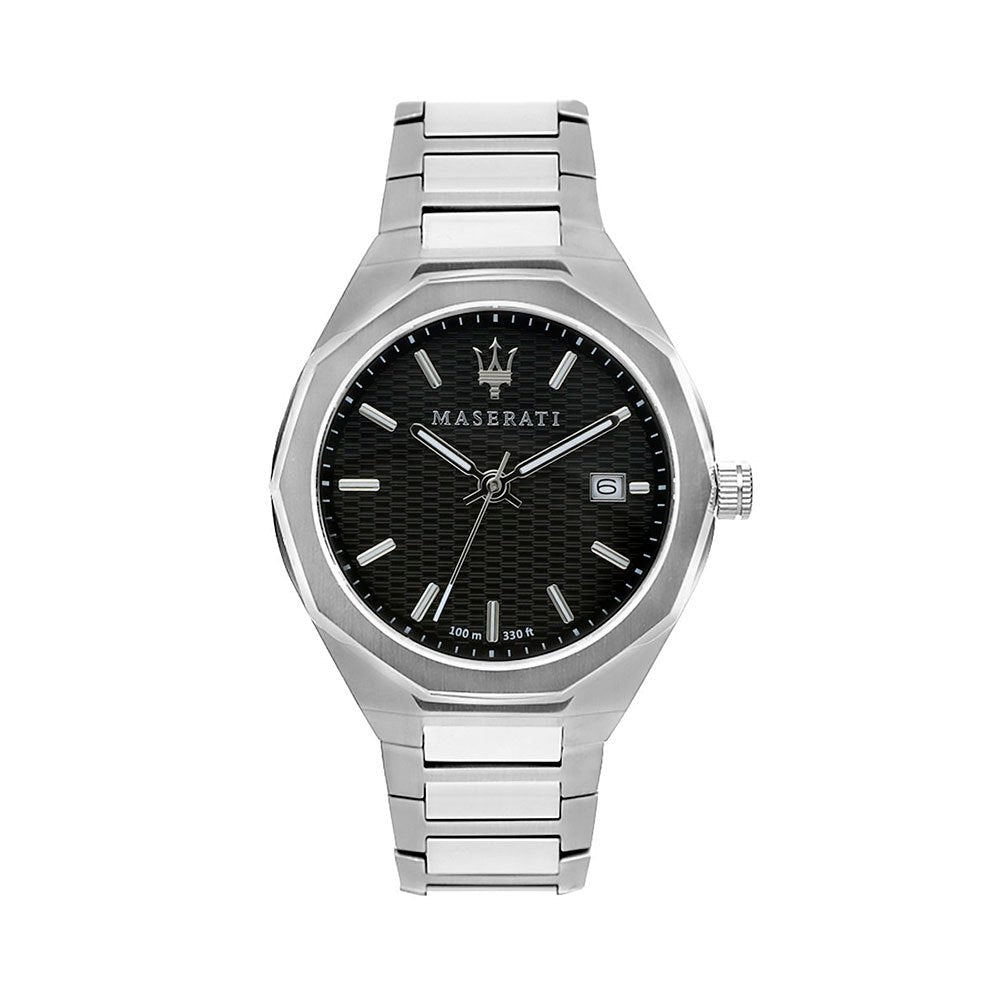  Shop Authentic Maserati Stile Analog Black Dial Silver Steel Strap Watch For Men - R8853142003 - Luxxuri