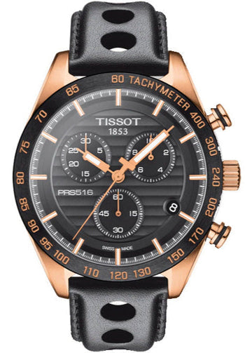 Shop Authentic Tissot PRS 516 Chronograph Black Dial Black Leather Strap Watch For Men - T100.417.36.051.00 - Luxxuri
