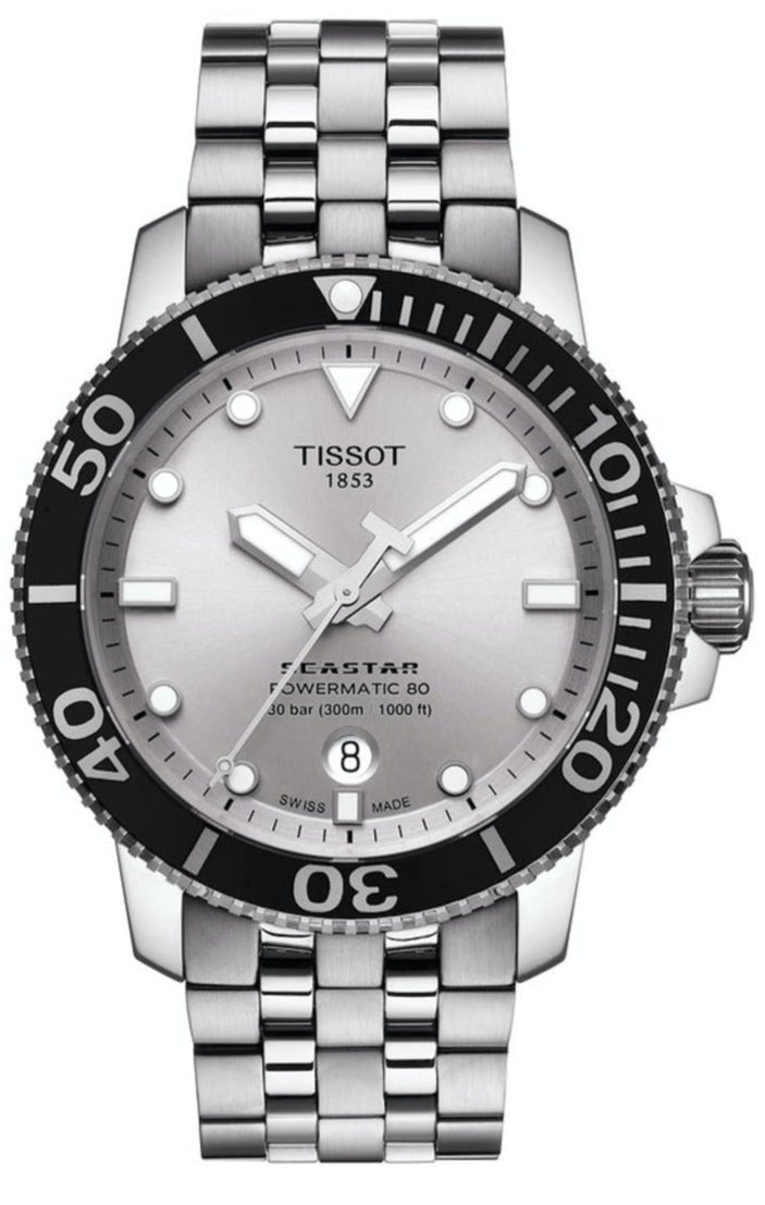  Shop Authentic Tissot Seastar 1000 Powermatic 80 Silver Dial Silver Steel Strap Watch For Men - T120.407.11.031.00 - Luxxuri