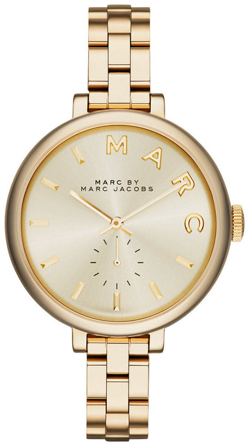  Shop Authentic Marc Jacobs Sally Champagne Gold Dial Gold Steel Strap Watch for Women - MBM3363 - Luxxuri