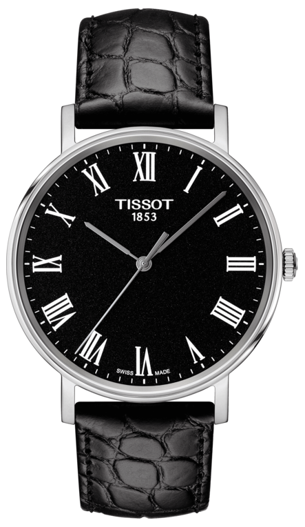  Shop Authentic Tissot Everytime Medium Black Dial Black Leather Strap Watch For Men - T109.410.16.053.00 - Luxxuri