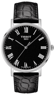  Shop Authentic Tissot Everytime Medium Black Dial Black Leather Strap Watch For Men - T109.410.16.053.00 - Luxxuri
