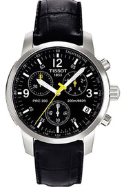  Shop Authentic Tissot T Race PRC 200 Chronograph Quartz Black Dial Black Leather Strap Watch for Men - T17.1.526.52 - Luxxuri