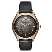 Shop Authentic Emporio Armani Meccanico Black Dial Black Leather Watch For Men - AR60004 - Luxxuri
