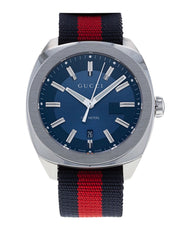  Shop Authentic Gucci GG2570 Quartz Blue Dial Blue & Red Nylon Strap Watch For Men - YA142304 - Luxxuri
