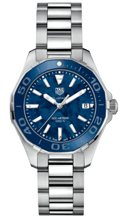  Shop Authentic Tag Heuer Aquaracer Blue Dial Silver Steel Strap Watch for Women - WAY131S.BA0748 - Luxxuri