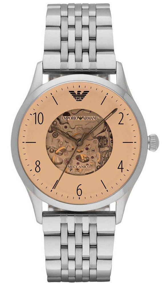  Shop Authentic Emporio Armani Meccanico Multicolor Dial Silver Steel Strap Watch For Men - AR1922 - Luxxuri