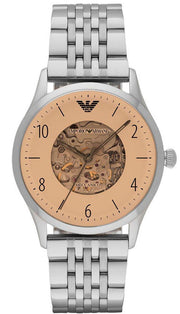  Shop Authentic Emporio Armani Meccanico Multicolor Dial Silver Steel Strap Watch For Men - AR1922 - Luxxuri