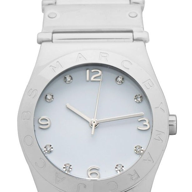  Shop Authentic Marc Jacobs Amy White Dial Silver Steel Strap Watch for Women - MBM8518 - Luxxuri