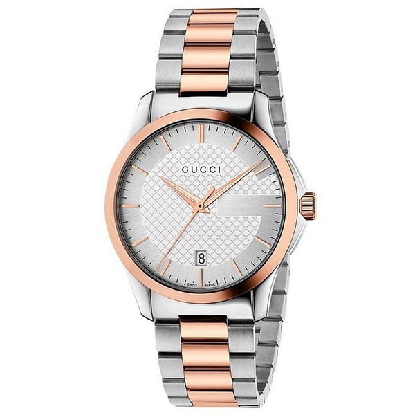  Shop Authentic Gucci G Timeless Silver Dial Two Tone Steel Strap Watch For Men - YA126473 - Luxxuri