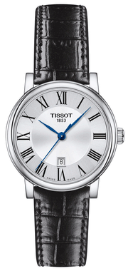  Shop Authentic Tissot Carson Premium Lady Silver Dial Black Leather Strap Watch For Women - T122.210.16.033.00 - Luxxuri