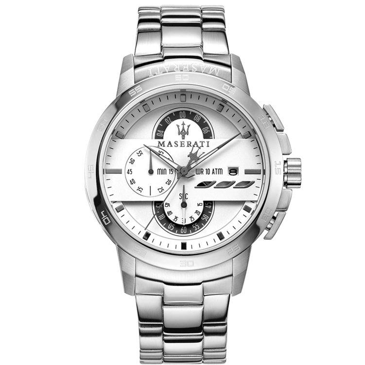  Shop Authentic Maserati Ingegno Chronograph White Dial Silver Steel Strap Watch For Men - R8873619004 - Luxxuri
