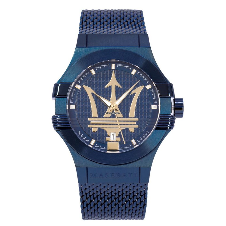  Shop Authentic Maserati Potenza Blue Dial Edition 42mm Mesh Bracelet Watch For Men - R8853108008 - Luxxuri