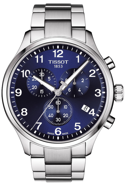  Shop Authentic Tissot T Sport Chrono XL Classic Blue Dial Silver Steel Strap Watch For Men - T116.617.11.047.01 - Luxxuri