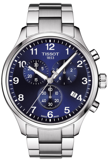  Shop Authentic Tissot T Sport Chrono XL Classic Blue Dial Silver Steel Strap Watch For Men - T116.617.11.047.01 - Luxxuri