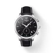  Shop Authentic Tissot Tradition Chronograph Black Dial Black Leather Strap Watch For Men - T0636171605700 - Luxxuri